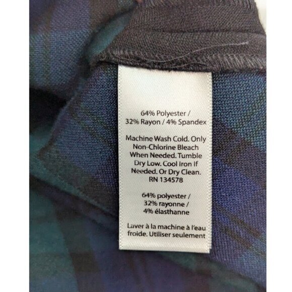 Vineyard Vines Sleeveless Black Fit and Flare Dress Tartan Plaid lining *SZ 6 - Picture 9 of 10